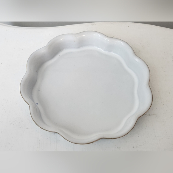 Denby Colonial Blue 8" Fluted Flan/Pie Dish - Picture 1 of 3